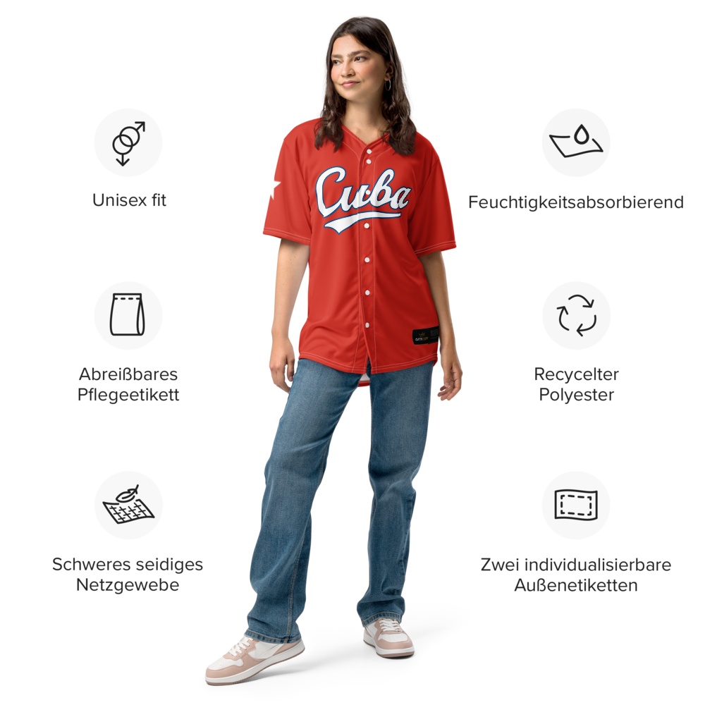 Cuba Baseball Jersey – Authentic Cuban Baseball Shirt | Unisex | Vintage Sportswear